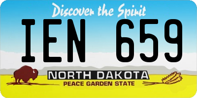 ND license plate IEN659