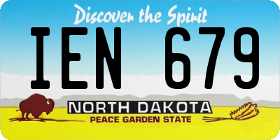 ND license plate IEN679
