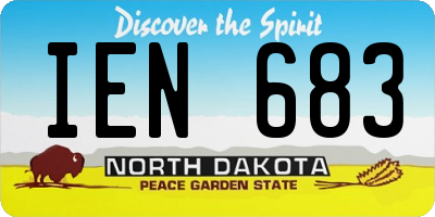 ND license plate IEN683