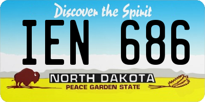 ND license plate IEN686
