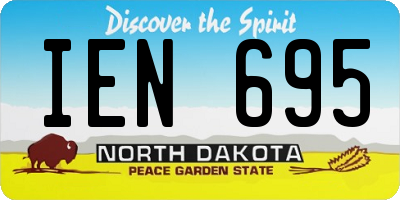 ND license plate IEN695