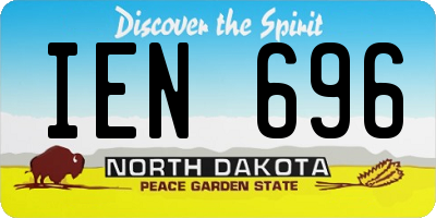 ND license plate IEN696