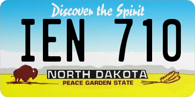 ND license plate IEN710