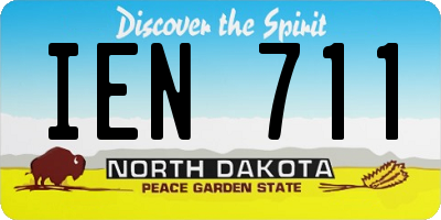 ND license plate IEN711
