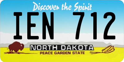 ND license plate IEN712