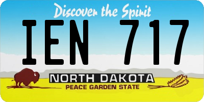 ND license plate IEN717