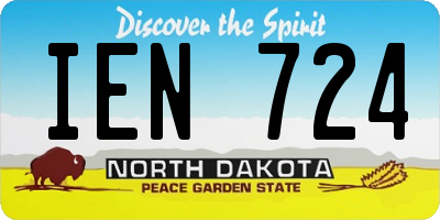 ND license plate IEN724