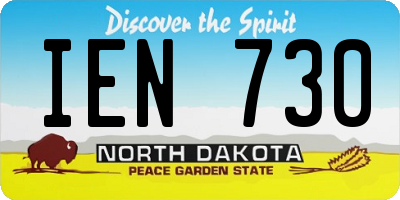 ND license plate IEN730