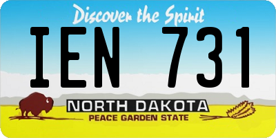 ND license plate IEN731
