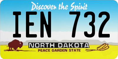 ND license plate IEN732