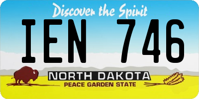 ND license plate IEN746