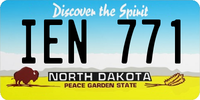 ND license plate IEN771