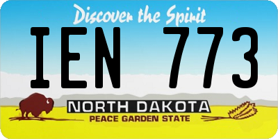 ND license plate IEN773