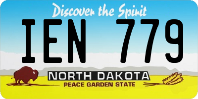 ND license plate IEN779