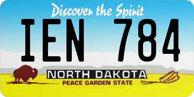 ND license plate IEN784