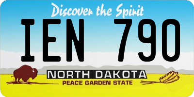 ND license plate IEN790