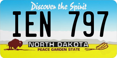 ND license plate IEN797