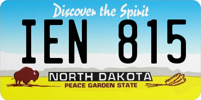 ND license plate IEN815