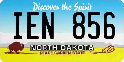 ND license plate IEN856