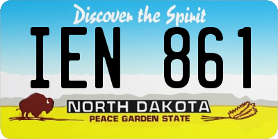 ND license plate IEN861