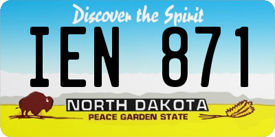 ND license plate IEN871