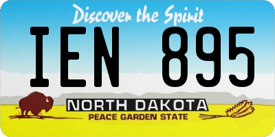 ND license plate IEN895