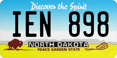 ND license plate IEN898