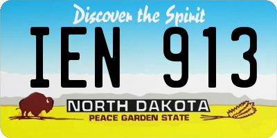 ND license plate IEN913