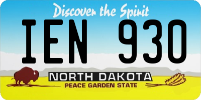 ND license plate IEN930