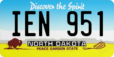 ND license plate IEN951