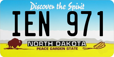 ND license plate IEN971