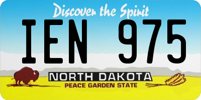ND license plate IEN975