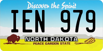 ND license plate IEN979