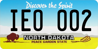 ND license plate IEO002