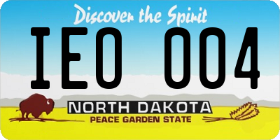 ND license plate IEO004