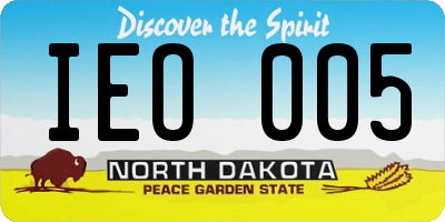 ND license plate IEO005