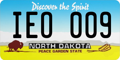 ND license plate IEO009