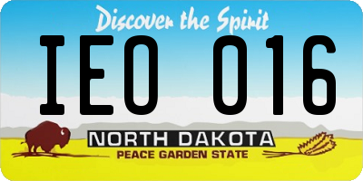 ND license plate IEO016