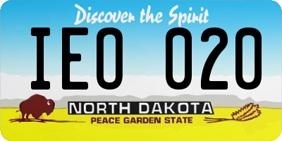 ND license plate IEO020