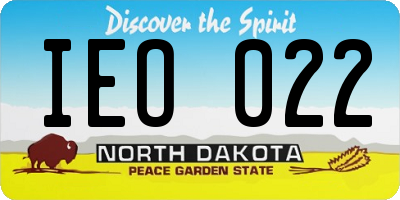 ND license plate IEO022