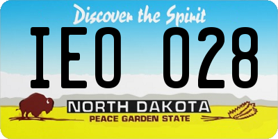 ND license plate IEO028