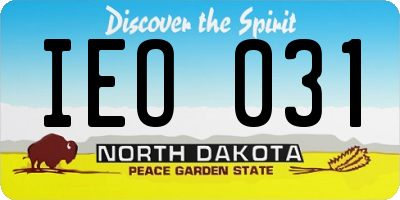 ND license plate IEO031