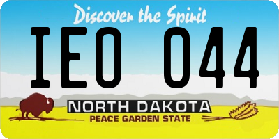 ND license plate IEO044