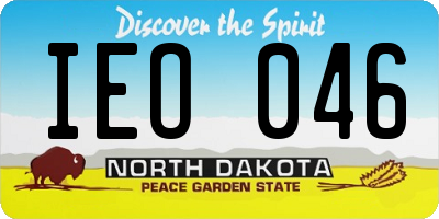 ND license plate IEO046