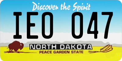 ND license plate IEO047