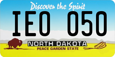 ND license plate IEO050