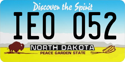 ND license plate IEO052
