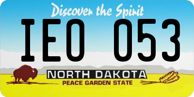 ND license plate IEO053