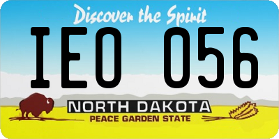 ND license plate IEO056
