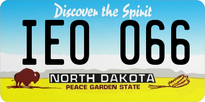 ND license plate IEO066